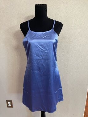 Ava and Yelly Slip Dress - peri Blue
